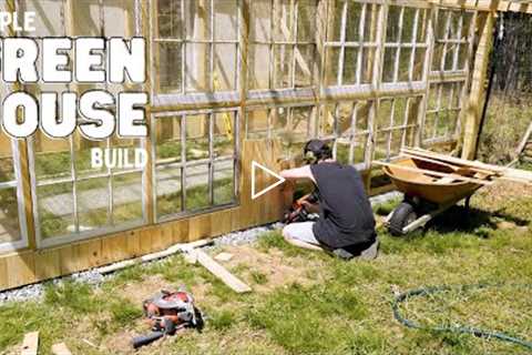 Using pallet wood and old windows to make a Greenhouse - Part 3