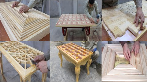 6 Amazing Woodworking Projects That You Can't Miss // Coffee Table With Design Unique From Old Wood