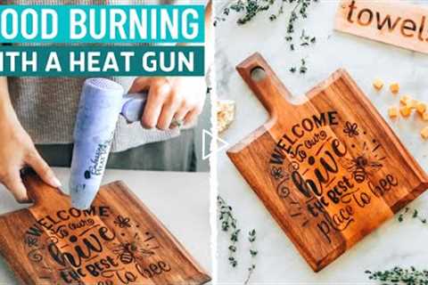 WOOD BURNING! BURN PICTURES & DESIGNS INTO WOOD W/ ANY CRICUT MACHINE | CRICUT TUTORIAL FOR..