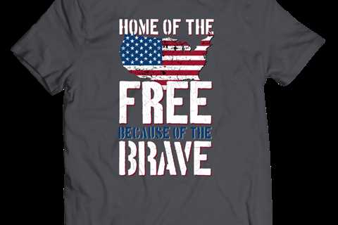 Home Of The Free Because Of The Brave - Charcoal - bestvaluegifts