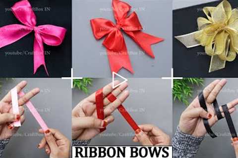 DIY Ribbon Bows | Easy Satin Ribbon Bows making tutorials | Ribbon crafts