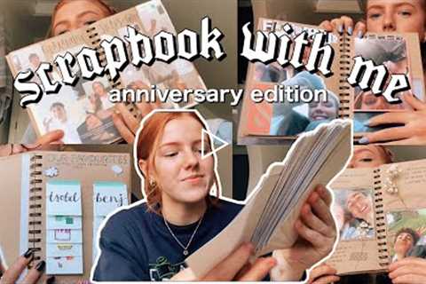 1 YEAR ANNIVERSARY SCRAPBOOK FOR MY BF! scrapbook with me, page ideas, layouts and how i scrapbook!