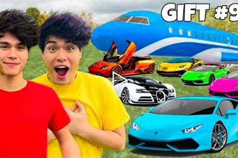 SURPRISING TWIN BROTHER WITH 100 GIFTS IN 24 HOURS!!