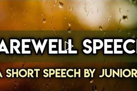 Very short Farewell Speech By Juniors To Seniors #farewell #farewellspeech #dailyenglish