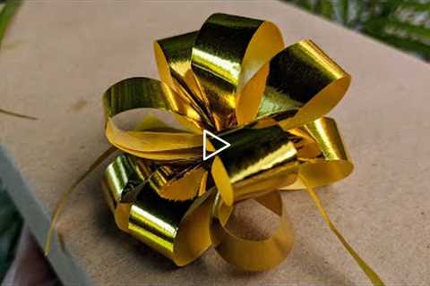 DIY How to make an Easy Gift Bow , Ribbon Bow