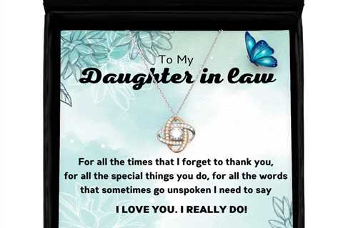 To my Daughter in law,  Love Knot Rose Gold Necklace. Model 64024