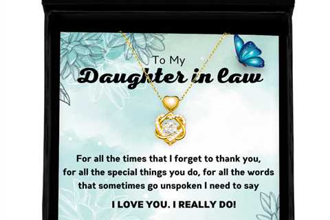 To my Daughter in law,  Heart Knot Gold Necklace. Model 64024