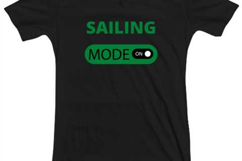 SAILING, black Vneck Tee. Model 64027