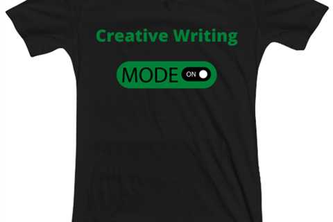 Creative Writing, black Vneck Tee. Model 64027