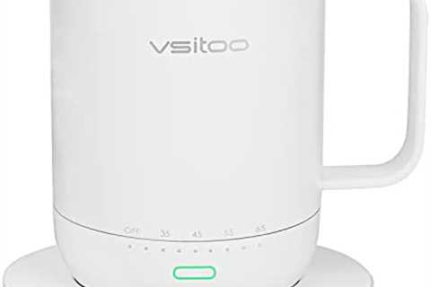 VSITOO S3 Pro Temperature Control Smart Mug 2 with Sliding Lid, Self Heating Coffee Mug 14 oz, 2-hr ..