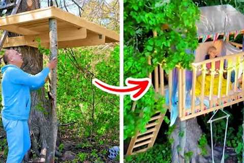 How To Build A Treehouse || Amazing Uses For Wood Pallets
