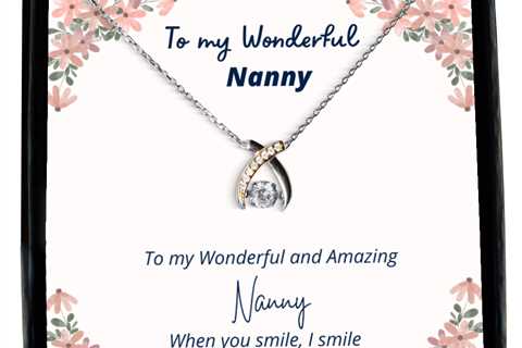 To my Nanny, when you smile, I smile - Wishbone Dancing Necklace. Model 64037
