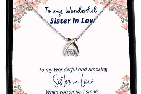 To my Sister in Law, when you smile, I smile - Wishbone Dancing Necklace.