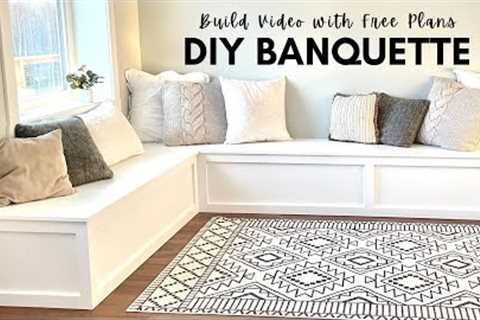 DIY Banquette Bench with Flip Up Storage