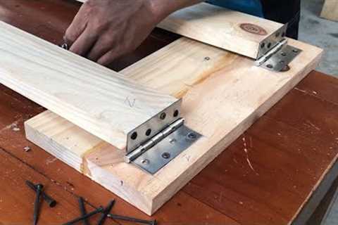 Creative DIY Ideas Using Wood For Your Home // How to build a DIY wooden folding ladder