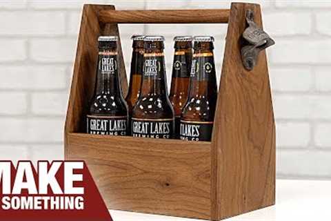 How to Make a Beer Tote / Caddy. Woodworking Project You Can Sell!