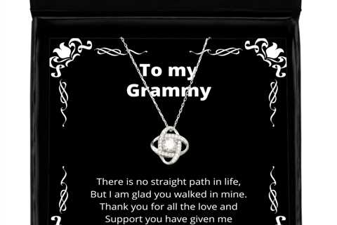 To my Grammy, No straight path in life - Love Knot Silver Necklace. Model
