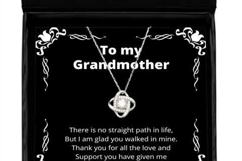 To my Grandmother, No straight path in life - Love Knot Silver Necklace. Model