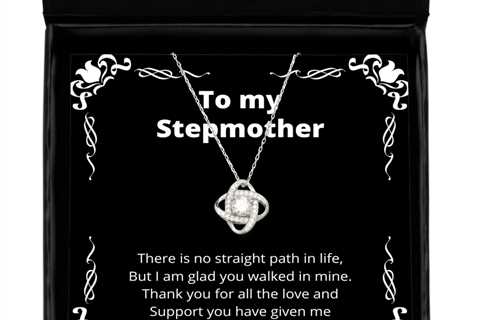 To my StepMother, No straight path in life - Love Knot Silver Necklace. Model