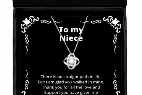 To my Niece, No straight path in life - Love Knot Silver Necklace. Model 64042