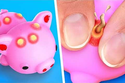 Mean Girl vs Nice Girl! How to Make DIY Squishy and Fidgets For Free💰