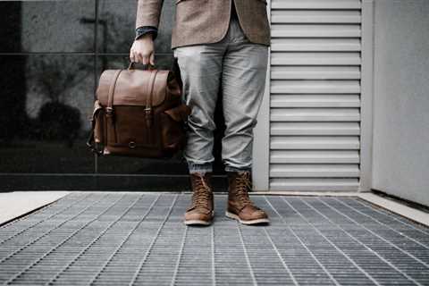 Men’s Messenger Bag – 15.6 Inch Waterproof Vintage Genuine Bag – Leather Waxed Canvas Briefcase