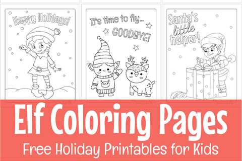 Elf Coloring Pages for Kids