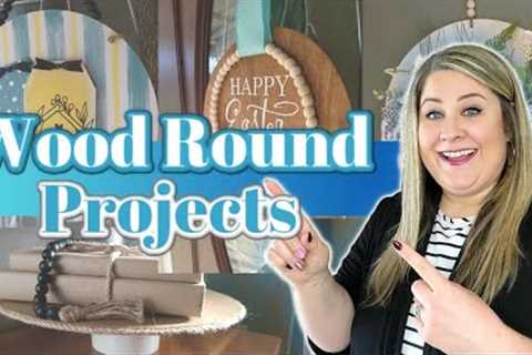 Wood Round Projects, Crafts and DIYs! DIYs With or Without a Cricut! Dollar Tree Crafts and Ideas!