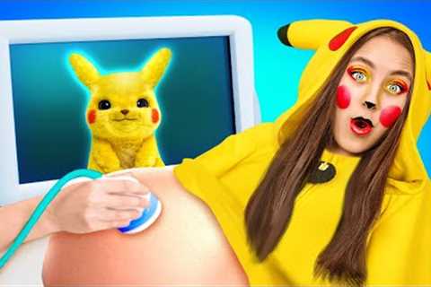 Pokemon Girl Is Pregnant || Amazing Parenting Hacks And DIY Gadgets With Pikachu by Bla Bla Jam!