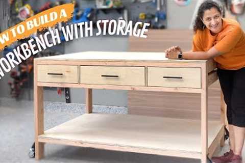 DIY Workbench with Drawers and Shelves | How To Make