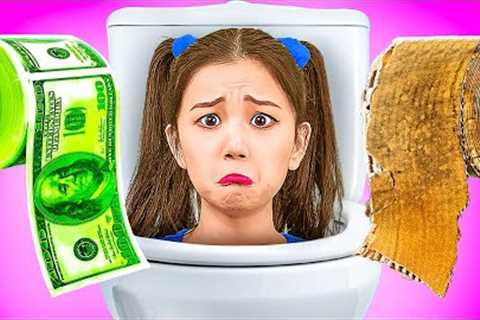 RICH VS POOR BATHROOM GADGETS🛁🧼 Must-Have Hacks and DIY Crafts That Will Save Your Day✨ by YOWZA