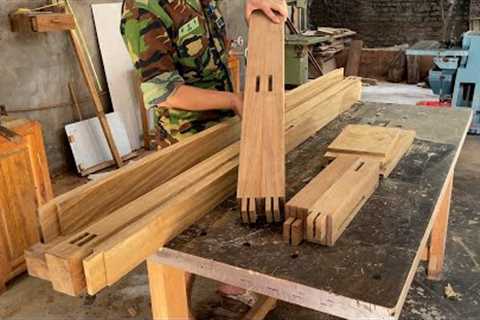 The Process Of Turning Precious Wooden Panels Into A Bed By A Talented Artisan// Woodworking Project