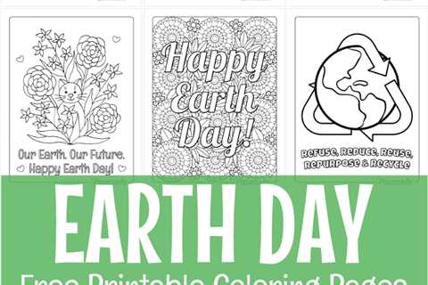 Earth Day Coloring Pages for Kids & Adults