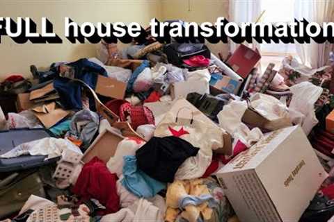 Jaw-Dropping Hoarder House Transformation (FULL HOUSE CLEANING)