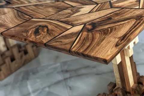 Crafting a Stunning Walnut Epoxy Table from Scraps