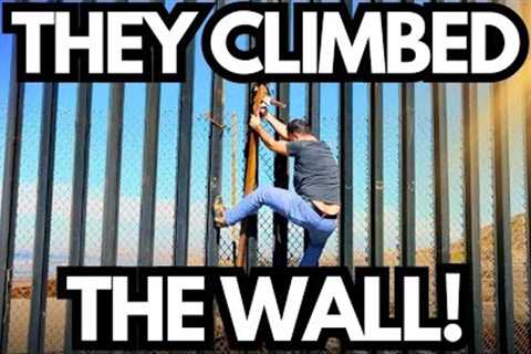 Migrant Crisis. THEY CLIMBED THE WALL. Santa Teresa New Mexico.